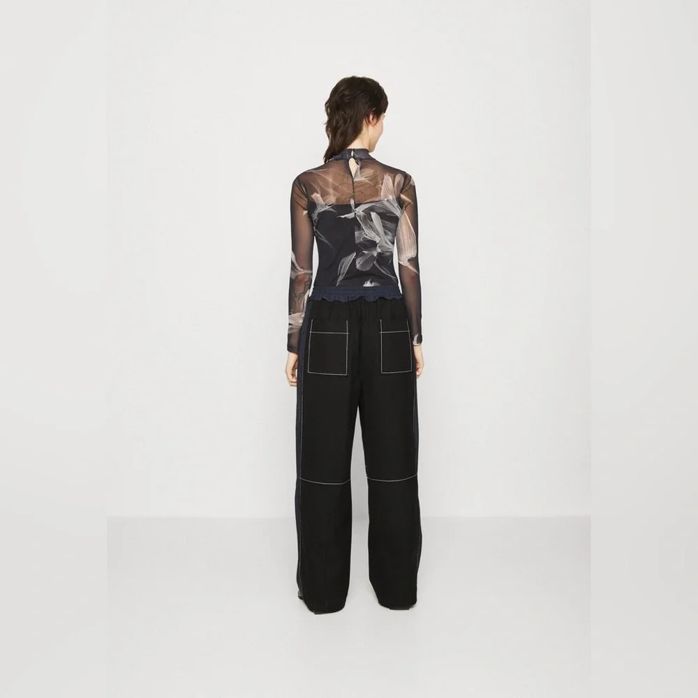 All Saints Black and Gray Floral Bodysuit - Picture 5 of 12
